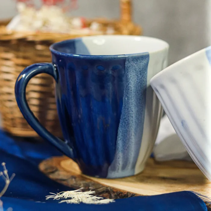 Coffee Mug - White And Blue