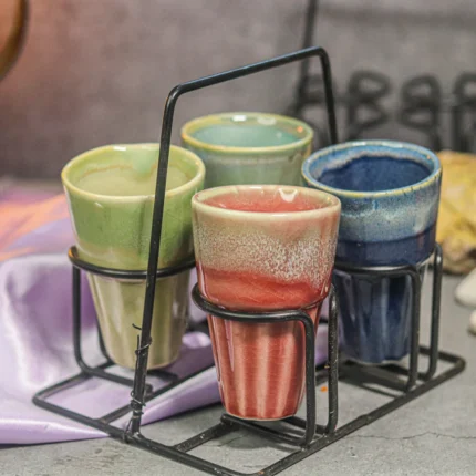 Cutting Chai Color Glasses - Set Of Four
