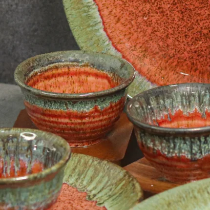 Luxury Blush Emerald Ceramic Bowl
