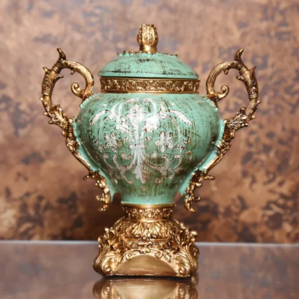 Porcelain Trophy Vase - Mint Green