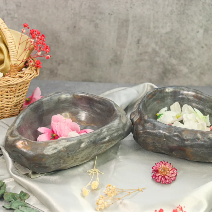 Stone Like Ceramic Artistic Bowl fruit platter