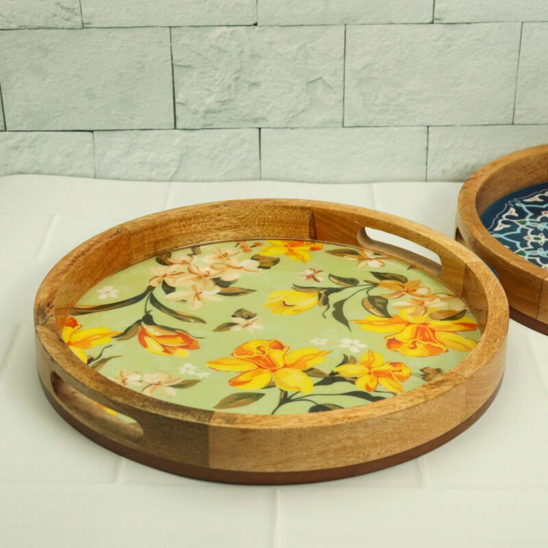 Floral Wooden Classy Tray