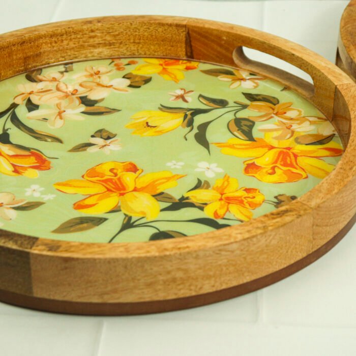 Floral Wooden Classy Tray 2